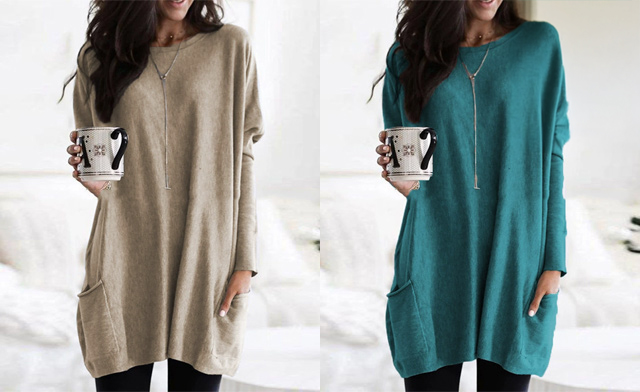 Image of $24 for a Women’s Long Sleeve Pocket T-Shirt (a $49 Value)