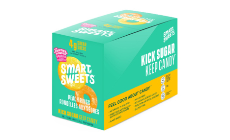 $40 for 12 x 50g SmartSweets Peach Rings Case (a $45 Value)