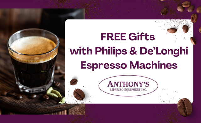 Image of Get Up to 40% Off + FREE Gifts with Philips & De’Longhi at Anthony’s Espresso