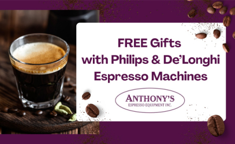 Get Up to 40% Off + FREE Gifts with Philips & De’Longhi at Anthony’s Espresso