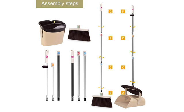 Image of $14 for a Mosuch Broom and Dustpan Set (a $29.99 Value)