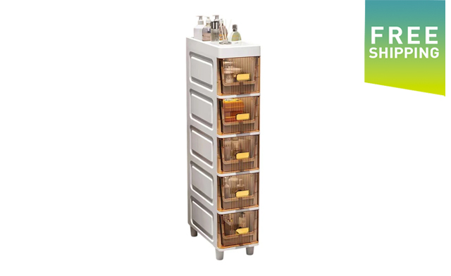 Image of $55 for a 5-Tier Bathroom Storage Cabinet (a $109.99 Value)