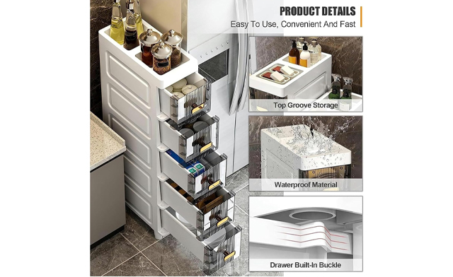 Image of $55 for a 5-Tier Bathroom Storage Cabinet (a $109.99 Value)