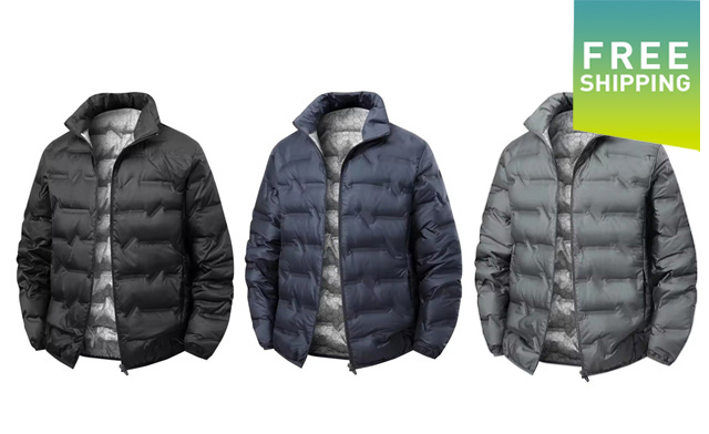 Image of $91 for Men's White Duck Down Winter Jacket (a $109.99 Value)