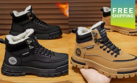 $51 for Men's Fleece-Lined Winter High-Top Boots (a $109.99 Value)