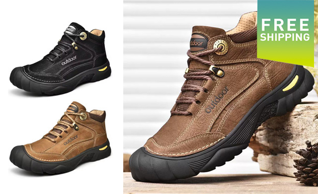 Image of $87 for Men's PU Leather Warm Winter Boots (a $129.99 Value)