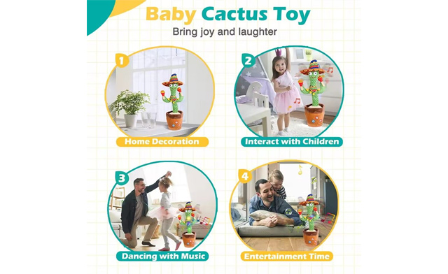 Image of $26 for a Kid's Talking Dancing Cactus Toy (a $39.99 Value)