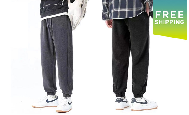 Image of $30.99 for Double-Sided Polar Fleece Cuffed Sweatpants (a $59.99 Value)