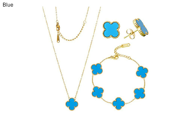 Image of $23.95 for a 4-Leaf Clover 4-Piece Jewelry Set (a $49.99 Value)