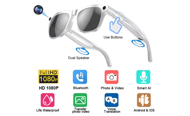 Image of $84.99 for HD Smart AI Bluetooth Glasses (a $99.99 Value)