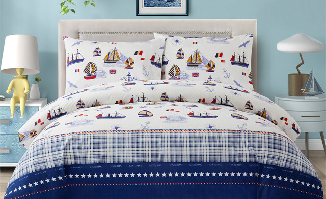 Up to 66% off a Kid's Cotton Printed Duvet Cover and Pillowcase Set
