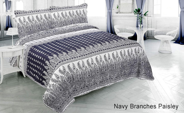 Image of Up to 65% off an Elegant Pinsonic Printed Reversible Quilt Set
