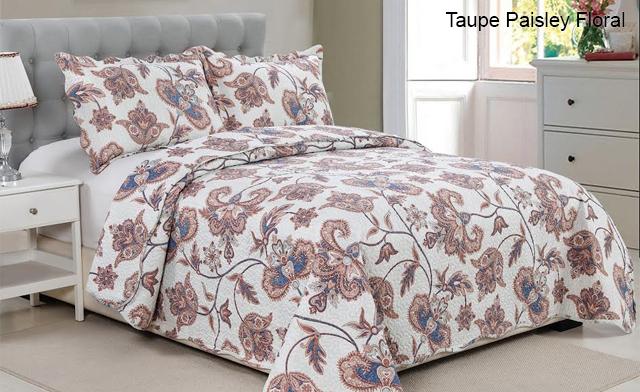 Image of Up to 65% off an Elegant Pinsonic Printed Reversible Quilt Set