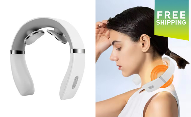 Image of $29 for a Portable Rechargeable Heated EMS Neck Massager (a $104.99 Value)