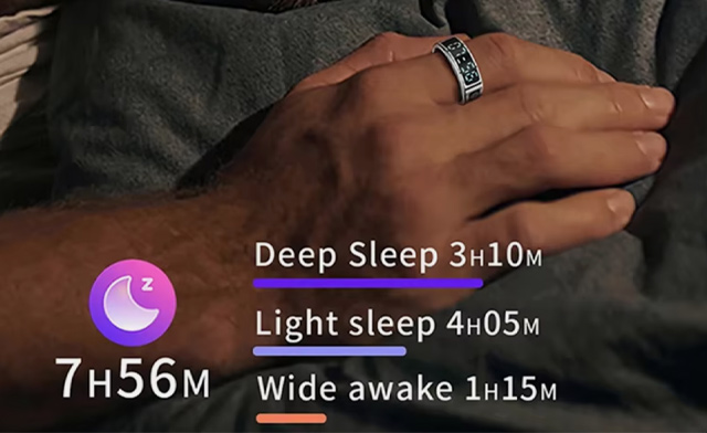 Image of $66 for a Waterproof Health Tracking Smart Ring with LED (a $139.99 Value)