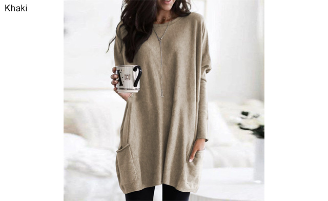 Image of $27 for a Women’s Long Sleeve Pocket T-Shirt (a $49 Value)
