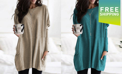 $27 for a Women’s Long Sleeve Pocket T-Shirt (a $49 Value)