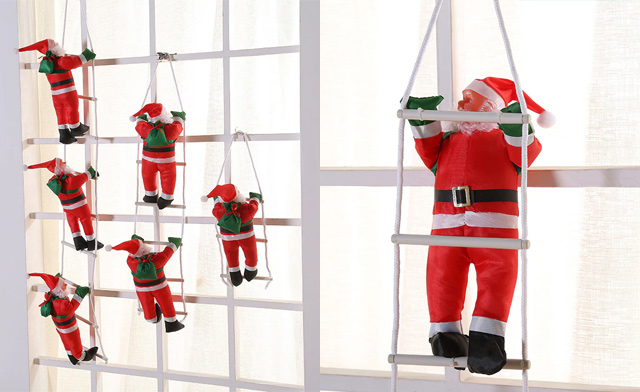 Image of $19.99 & Up a Santa Doll Ladder Window Display (a $39.99 Value)