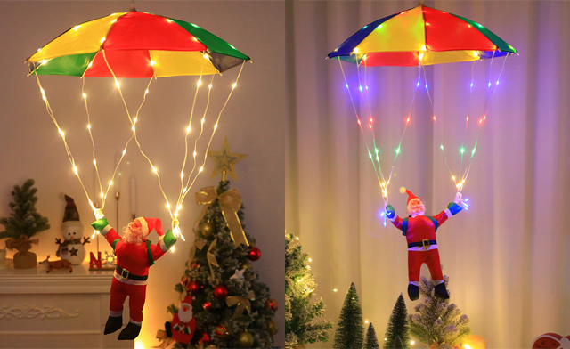 Image of $35.99 for a Christmas Skydiving Santa String Light Decoration (a $44.99 Value)