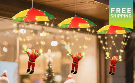 $35.99 for a Christmas Skydiving Santa String Light Decoration (a $44.99 Value)