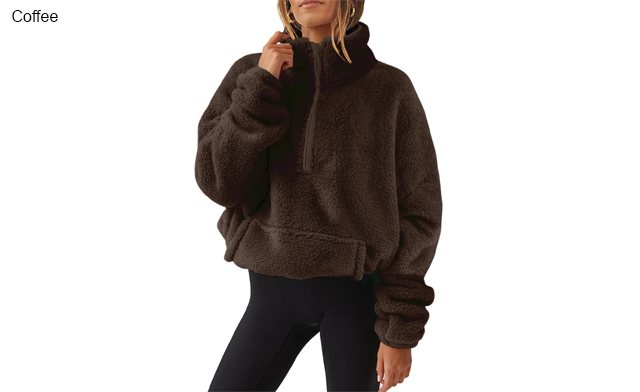 Image of $31.99 for Women’s Plush Half-Zip Sweatshirt (a $79.99 Value)