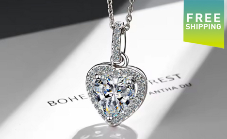 $22.95 for a Sterling Silver Heart Pendant Necklace (a $41.99 Value)