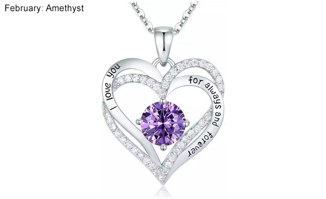 Image of $24.95 for a Birthstone Pendant Necklace (a $51.99 Value)
