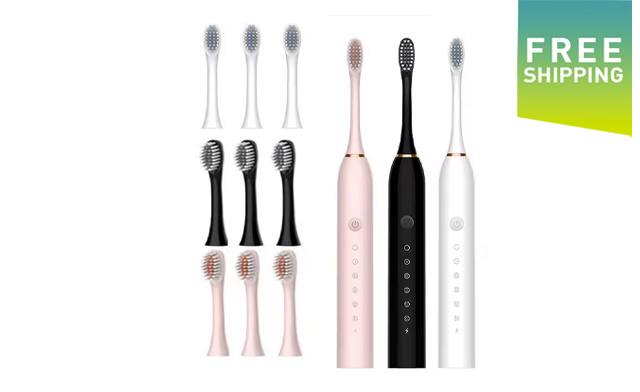 Image of $18.99 for an Electric Toothbrush Set with 4 Brush Heads