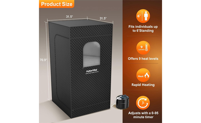 Image of $139.99 for a HyberVital Portable Steam Sauna Box (a $249.97 Value)