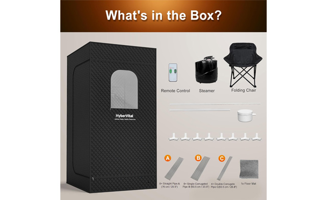 Image of $139.99 for a HyberVital Portable Steam Sauna Box (a $249.97 Value)