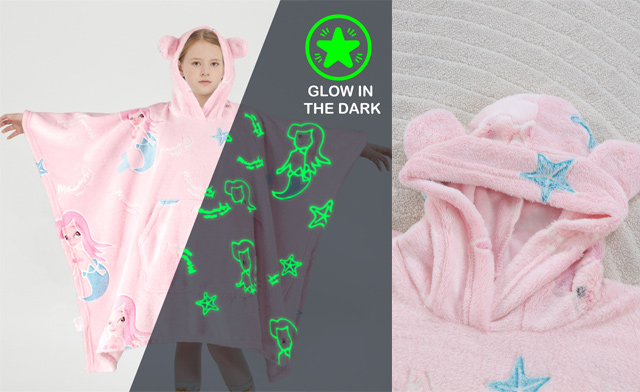 Image of $25.99 for a Kids Glow-in-the-Dark Hooded Blanket (a $31.99 Value)