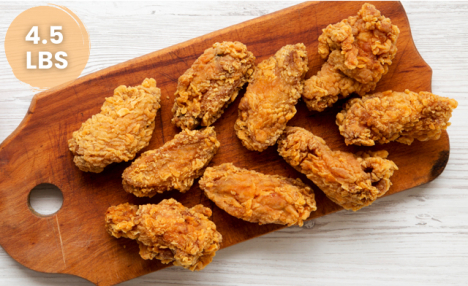 $28.99 for 4.5 lbs of Dusted Par Fried Chicken Wings (a $40 Value)