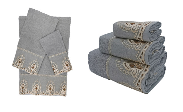 Image of $24.95 for a Sheer 3-Piece Towel Set (2-Pk)