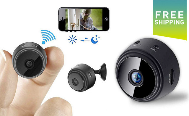 Image of $29.95 for a 2-Pack of Mini Wifi Connected Security Cameras with Motion Detection (a $69 Value)