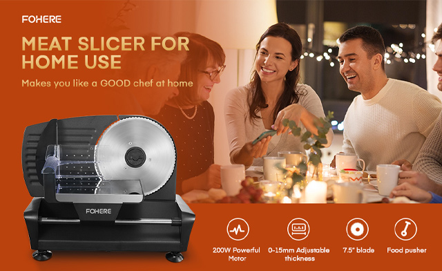 Image of $49.95 for a FOHERE Electric Meat Slicer (a $99.99 Value)