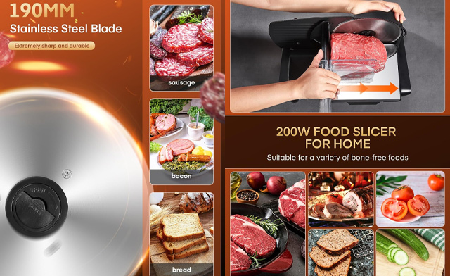 Image of $49.95 for a FOHERE Electric Meat Slicer (a $99.99 Value)