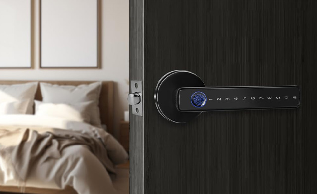Image of $39.95 for a Fingerprint Door Lock with Handle (a $59.99 Value)