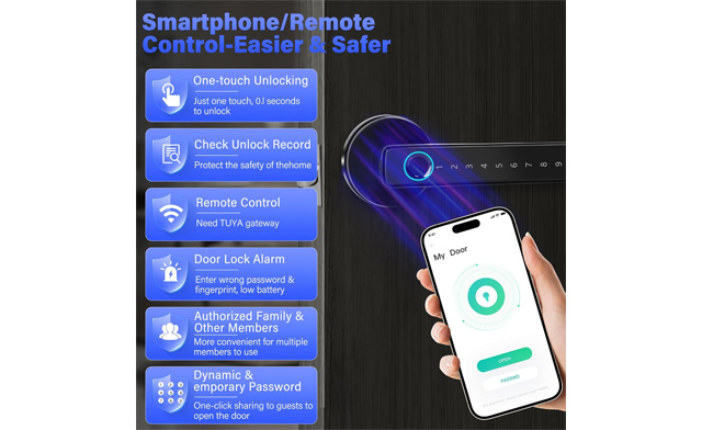 Image of $39.95 for a Fingerprint Door Lock with Handle (a $59.99 Value)