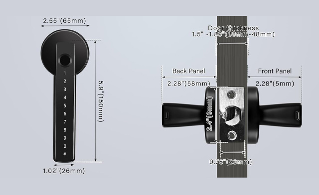 Image of $39.95 for a Fingerprint Door Lock with Handle (a $59.99 Value)
