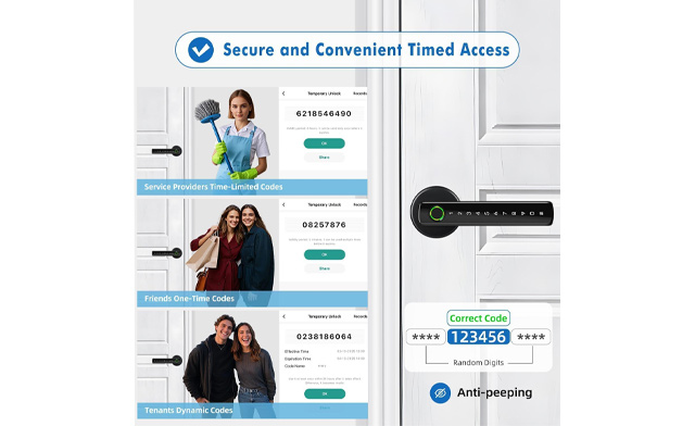 Image of $39.95 for a Fingerprint Door Lock with Handle (a $59.99 Value)