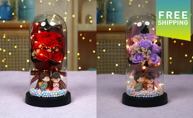 Image of $33.99 for an Eternal Rose Starry Sky Glass Decor (a $68 Value)