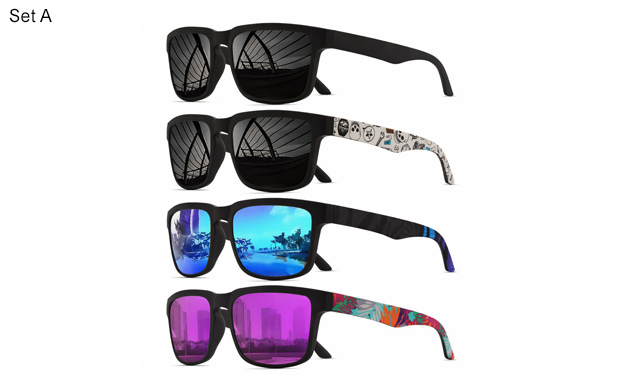 Image of $28.95 for a 4-Pack of Polarized Square Sunglasses (a $49.24 Value)