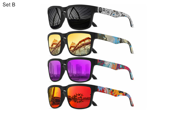 Image of $28.95 for a 4-Pack of Polarized Square Sunglasses (a $49.24 Value)