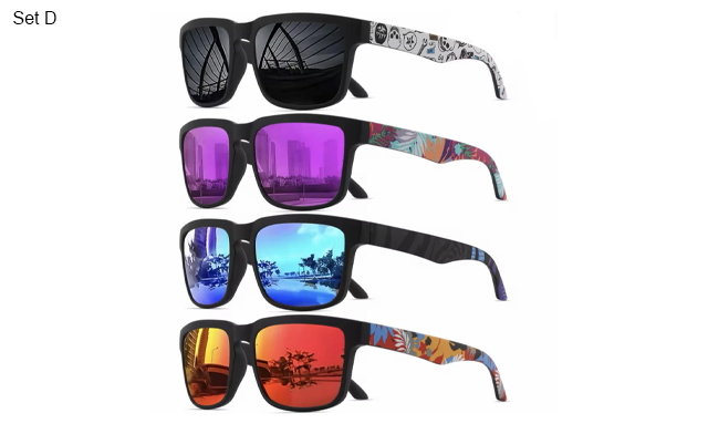 Image of $28.95 for a 4-Pack of Polarized Square Sunglasses (a $49.24 Value)