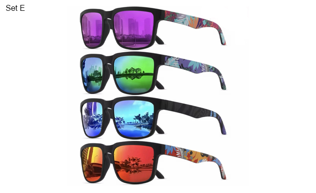Image of $28.95 for a 4-Pack of Polarized Square Sunglasses (a $49.24 Value)