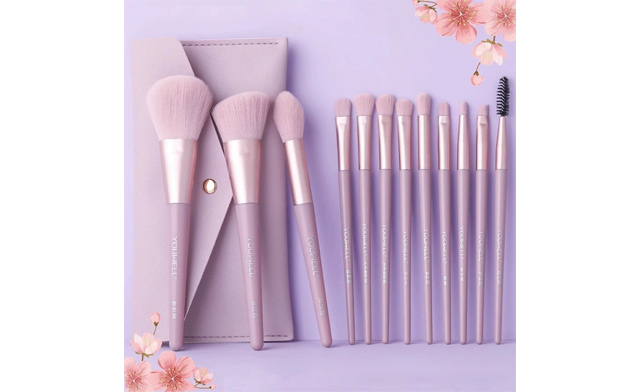 Image of $27.99 for a 12-Piece Portable Makeup Brush Kit (a $46.99 Value)