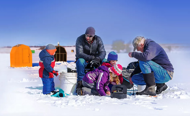 Image of $139 for a Full-Day Ice Fishing Experience for 4 with Equipment (Up to a $240 Value)
