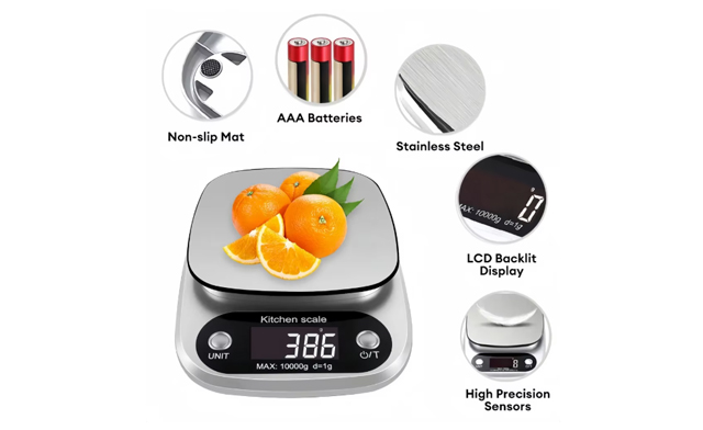 Image of $21.99 for a Digital Stainless Steel Kitchen Scale with LCD (a $45 Value)