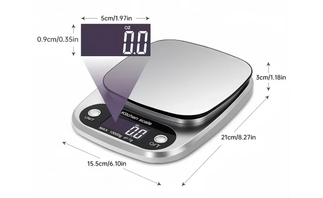 Image of $21.99 for a Digital Stainless Steel Kitchen Scale with LCD (a $45 Value)