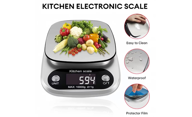 Image of $21.99 for a Digital Stainless Steel Kitchen Scale with LCD (a $45 Value)